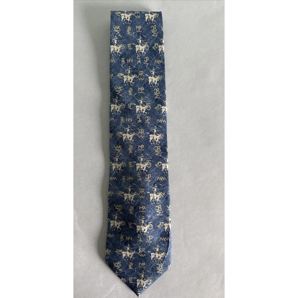 Vintage Rockmount Ranch Wear Tie #467 Roper Western‎ Cowboy Limited Edition Silk